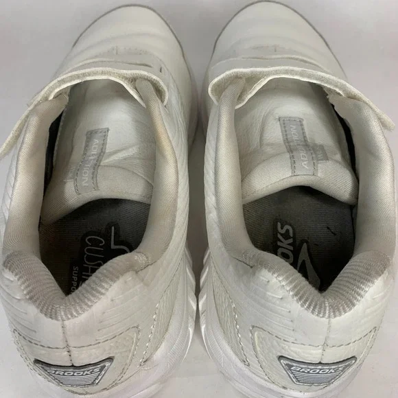 Brooks Addiction Walker Womens 9 B White Leather Comfort Walking Shoes - Picture 5 of 8